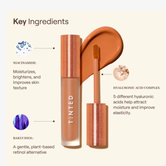 LIVE TINTED ~ HUESKIN SERUM CONCEALER ~ 8 Med Deep/Gold Undertone - Picture 4 of 4